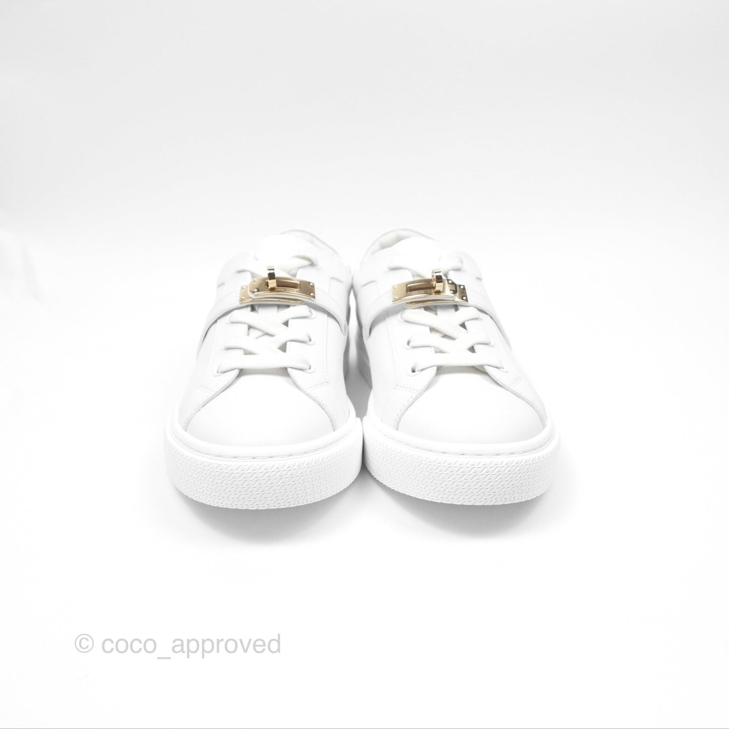 Hermès Day Sneaker White Gold Hardware Size 40
