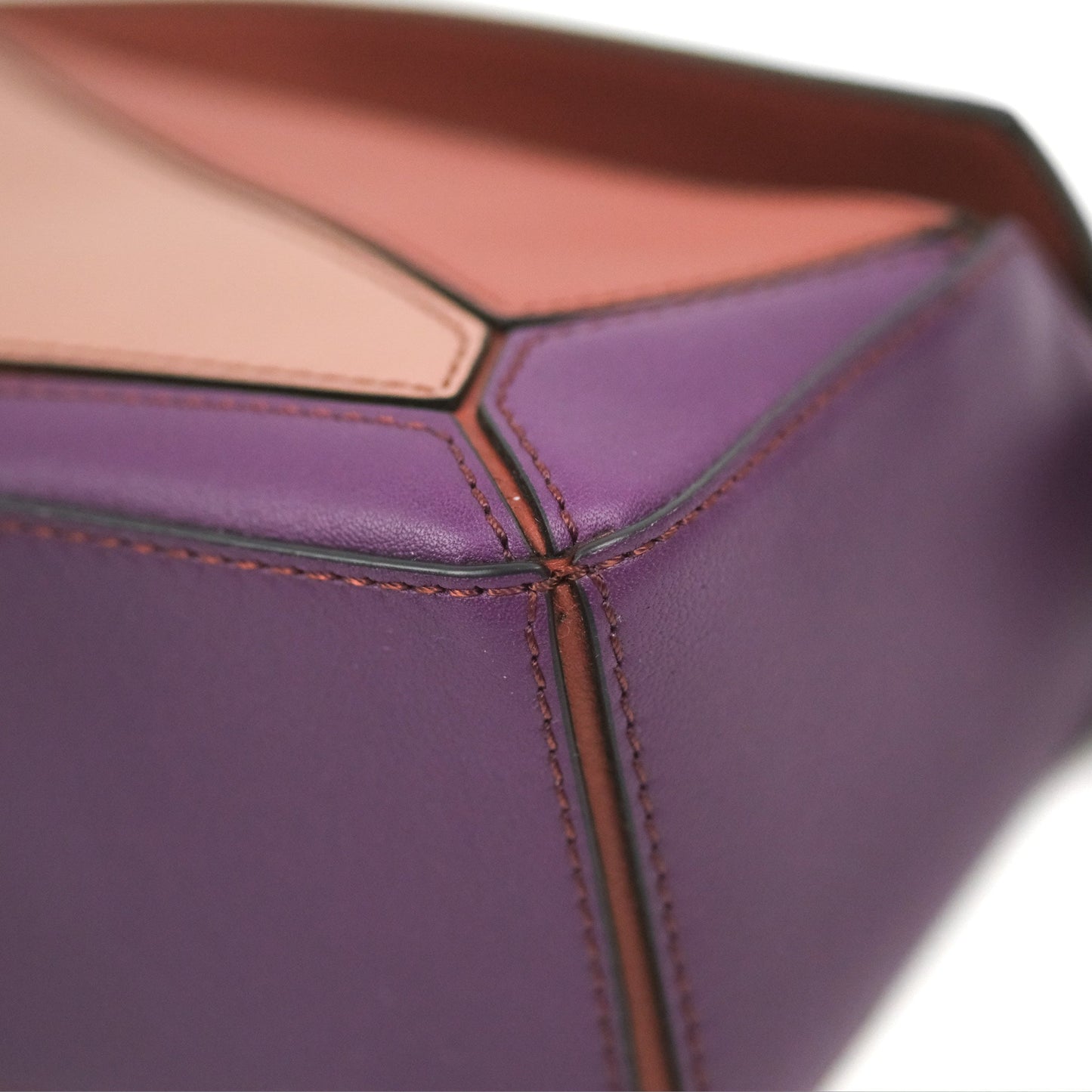 Loewe Mini Puzzle Bag Dark Rust/Dark Purple Calfskin