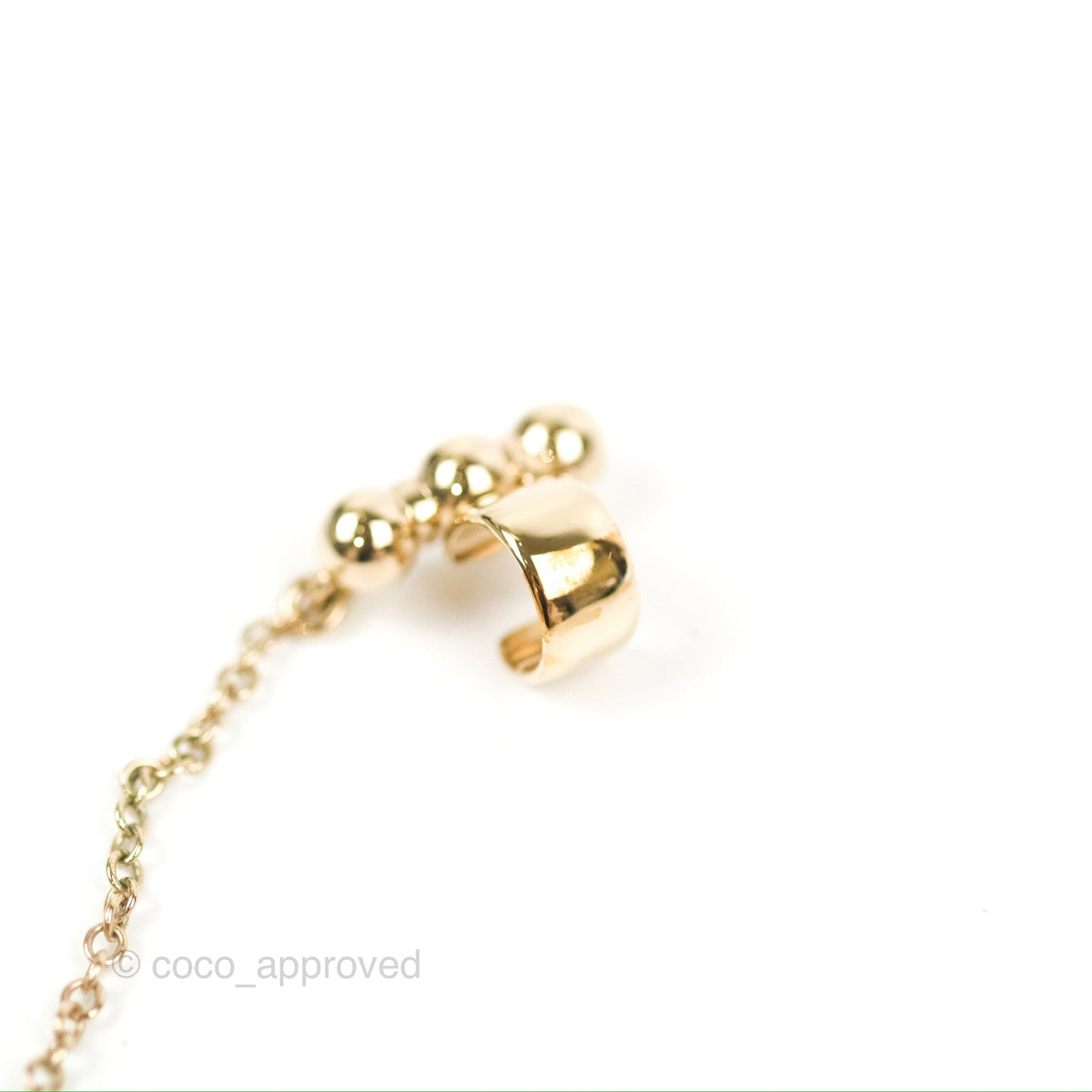Chanel Crystal CC Earrings Earcuff Gold Tone 22C