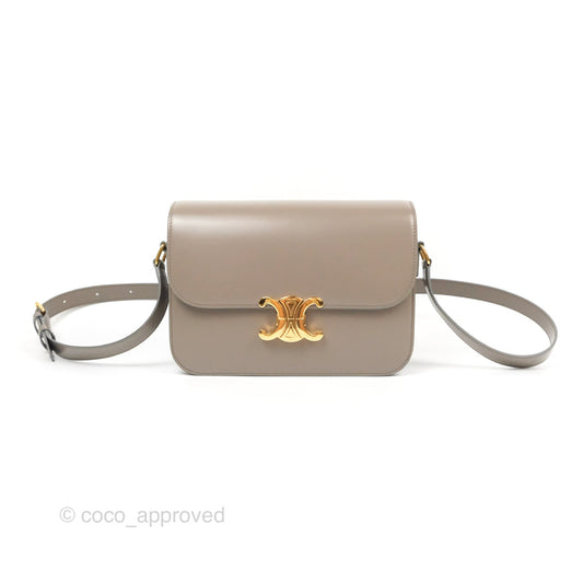 Celine Medium Triomphe Bag Pebble Shiny Calfskin