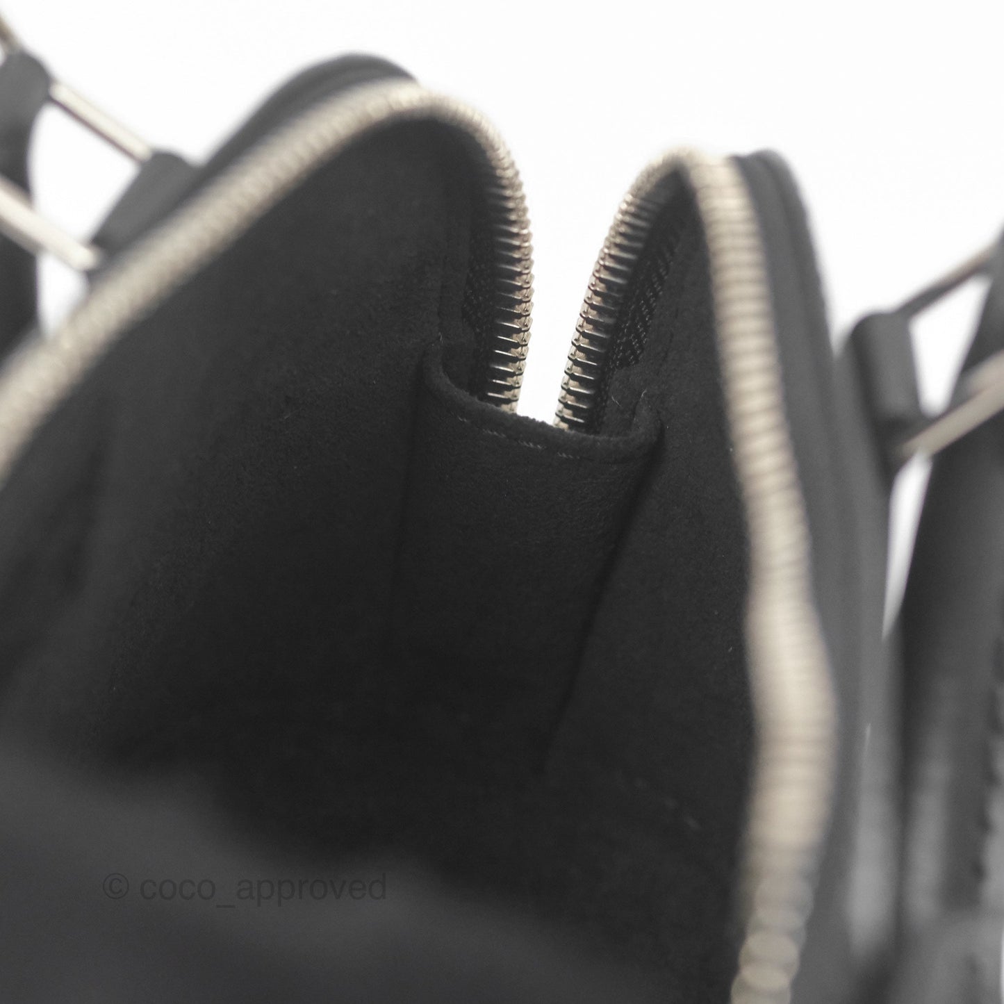 Louis Vuitton Alma Nano Black Silver Hardware