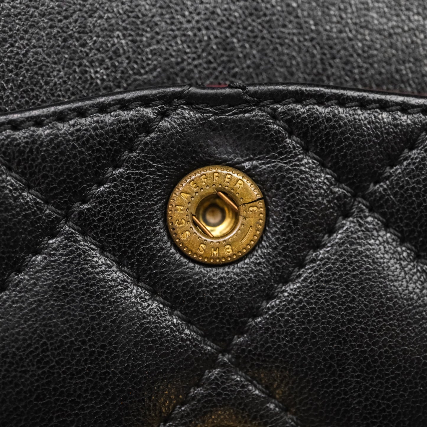 Chanel Quilted Vintage Flap Bag Lambskin Black 24K Gold Hardware