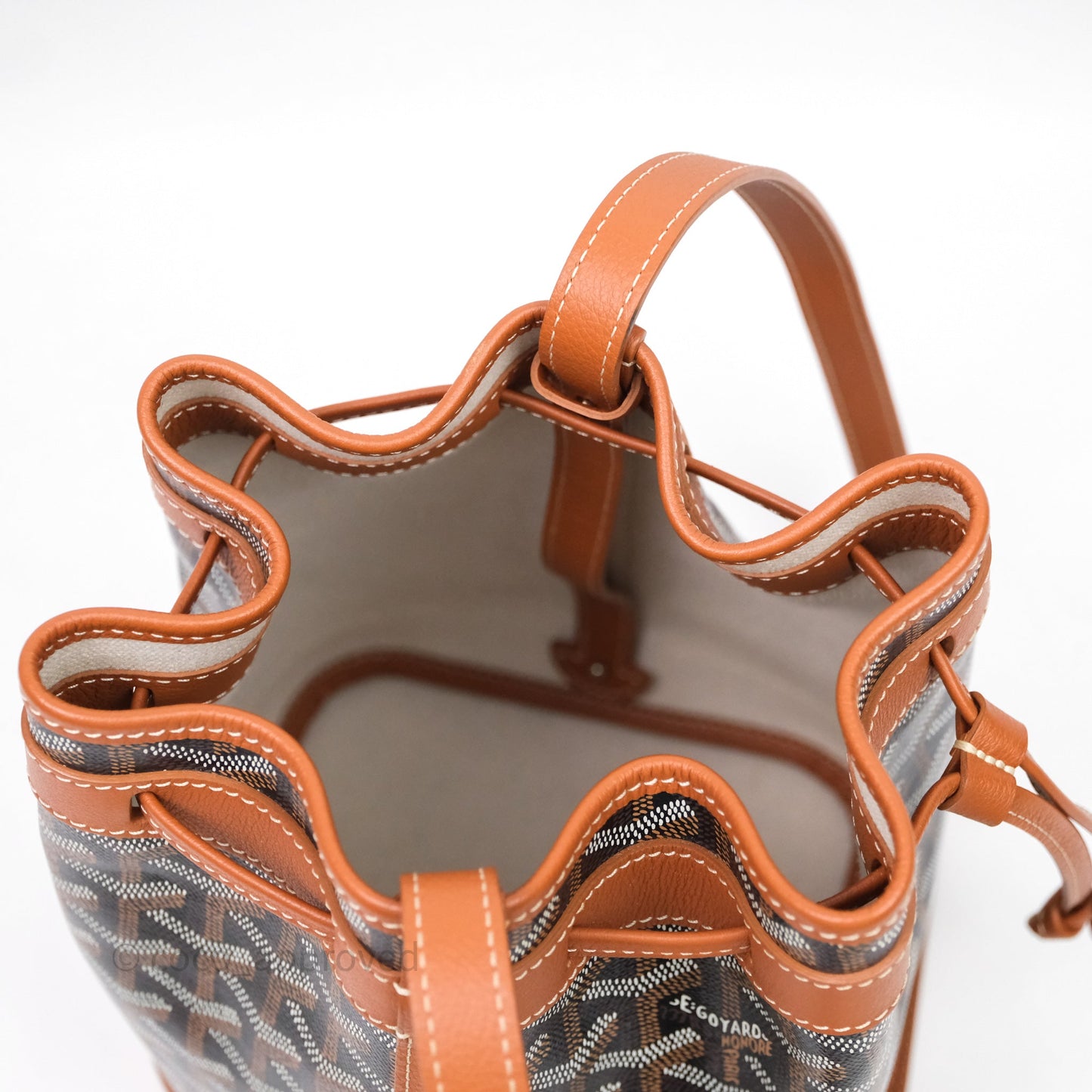 Goyard Petit Flot Bucket Bag Black & Tan Goyardine