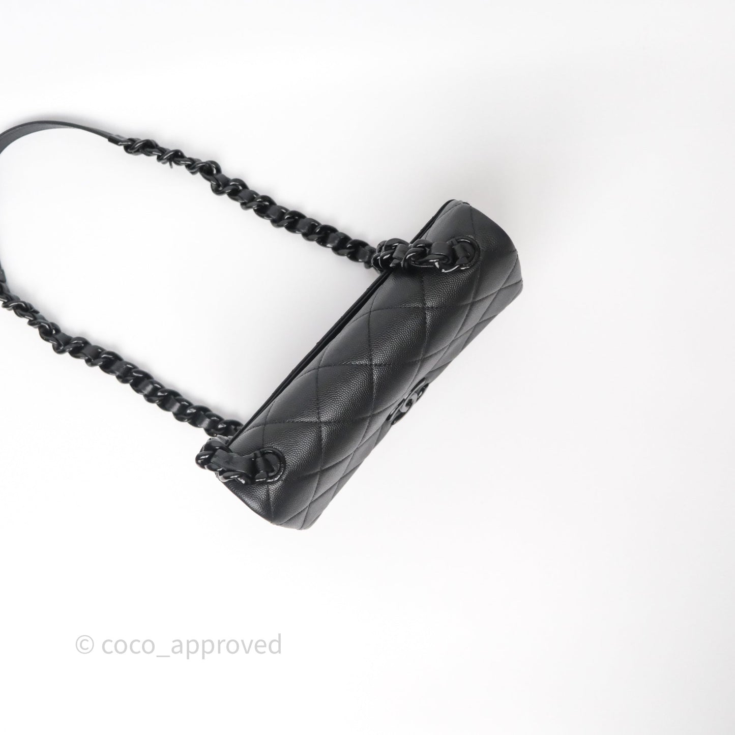 Chanel Quilted My Everything Medium Flap Bag So Black Caviar Incognito Hardware