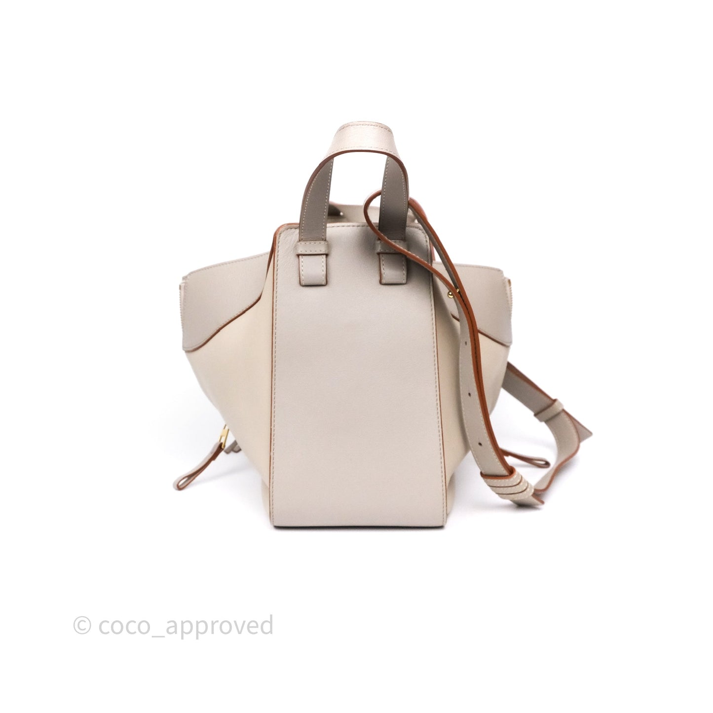 Loewe Small Hammock Shoulder Bag Calfskin Light Grey/Beige