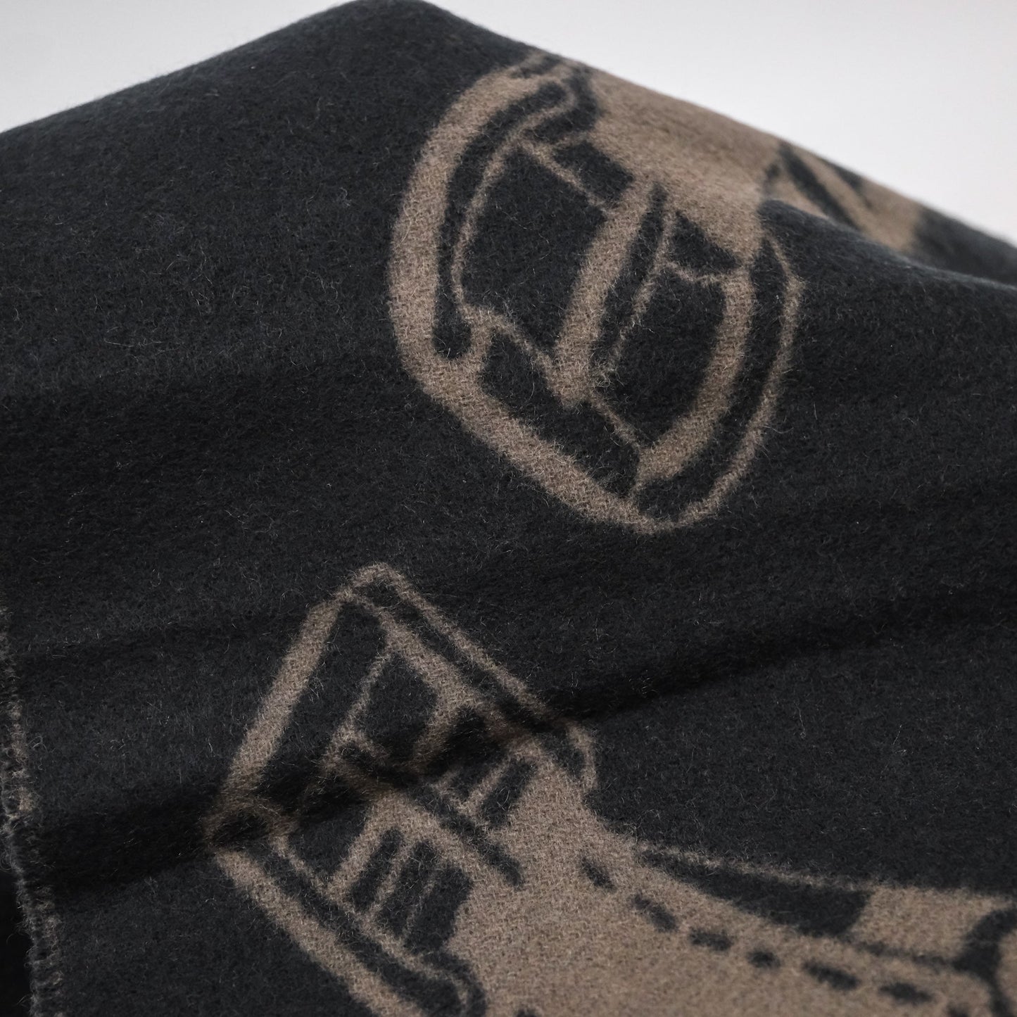 Hermes Sangles En Zig Zag Scarf Noir / Basalte