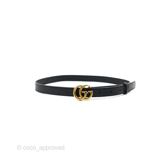 Gucci Calfskin Double GG 20mm Belt 75 30 Black