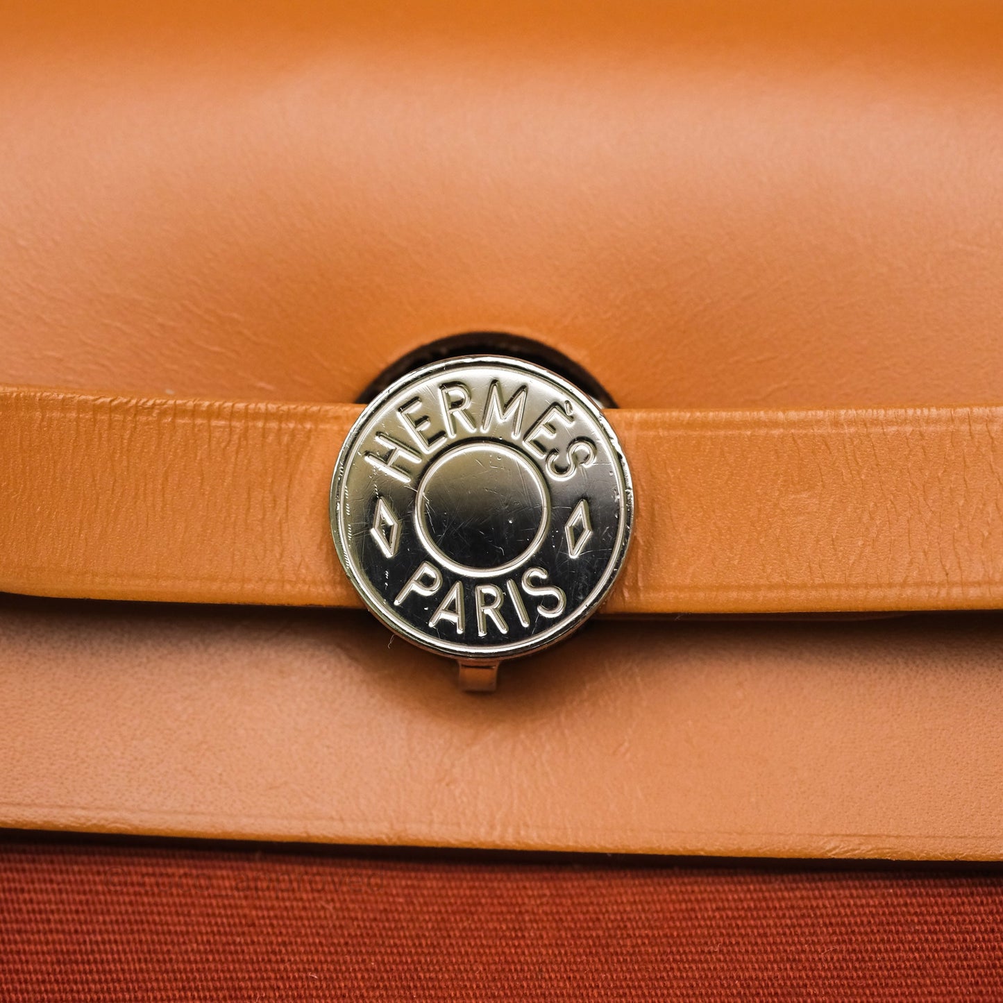 Hermès Herbag Zip 31 Cuivre Canvas Palladium Hardware