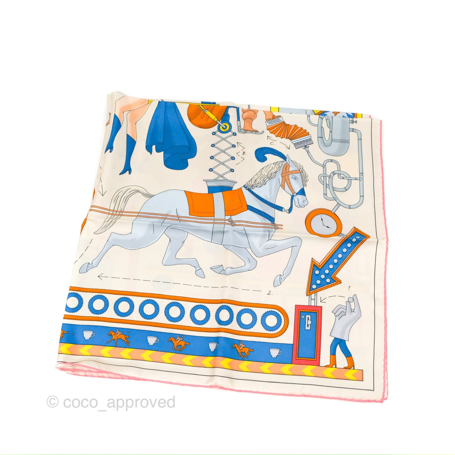 Hermès Tea for Two Silk Scarf 90