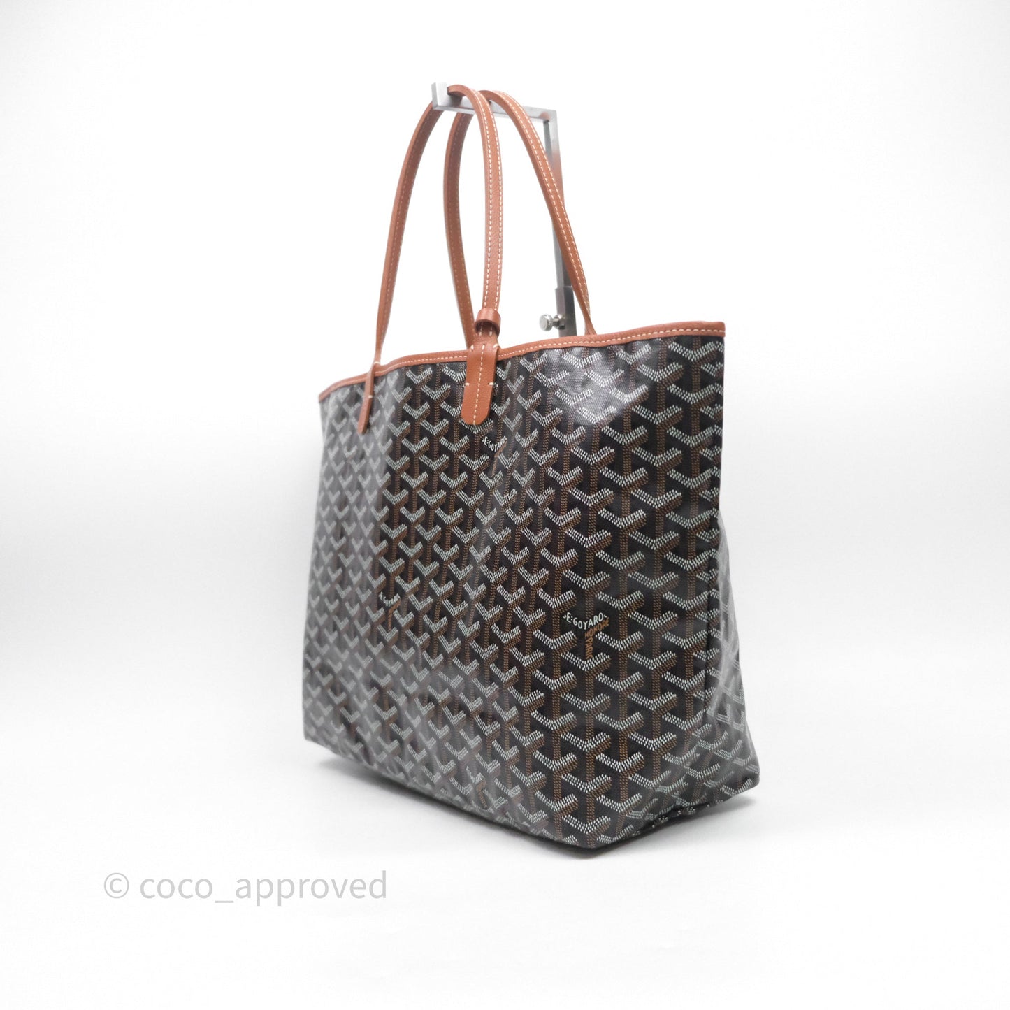 Goyard St Louis Tote PM Tan Black