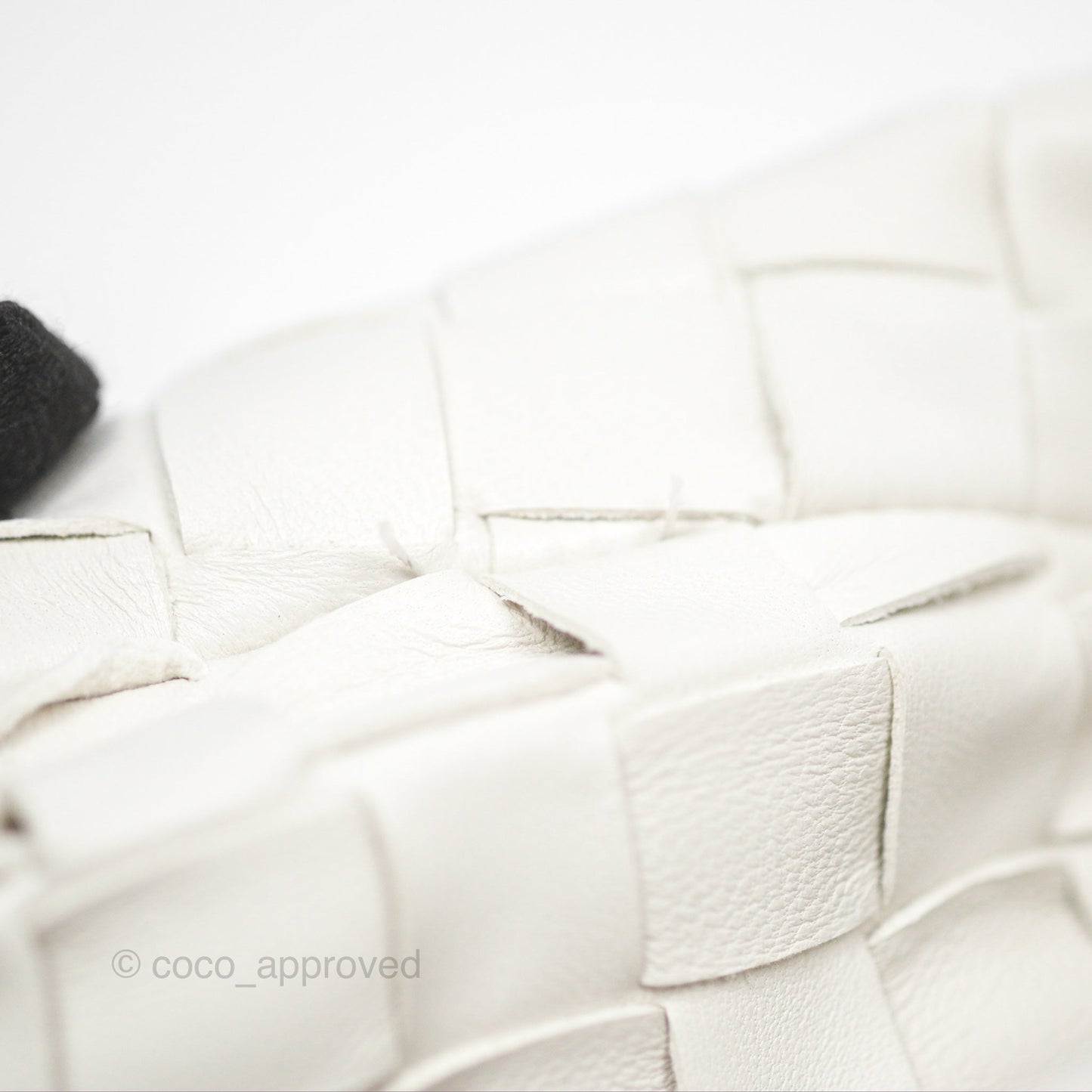 Bottega Veneta Mini Jodie Bag Intrecciato White Lambskin