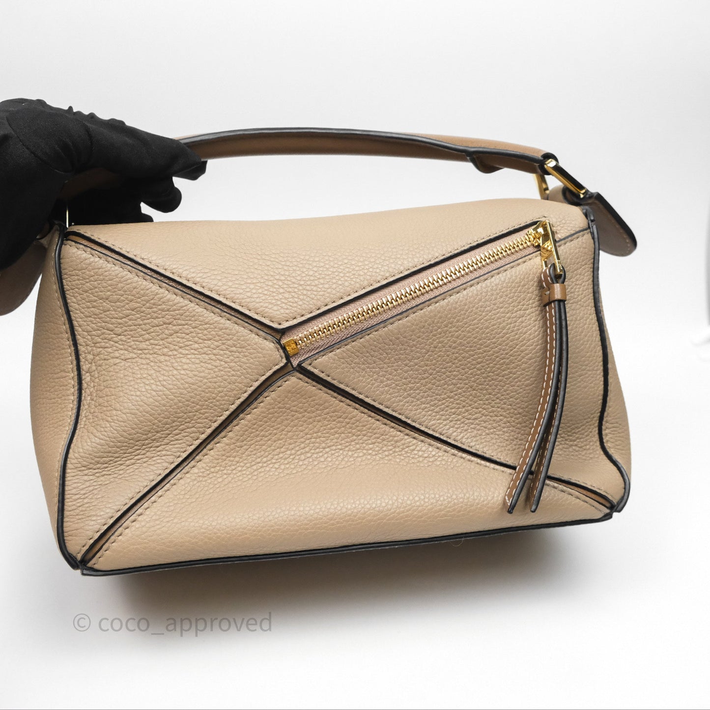 Loewe Small Puzzle Bag Sand Mink Grained Calfskin