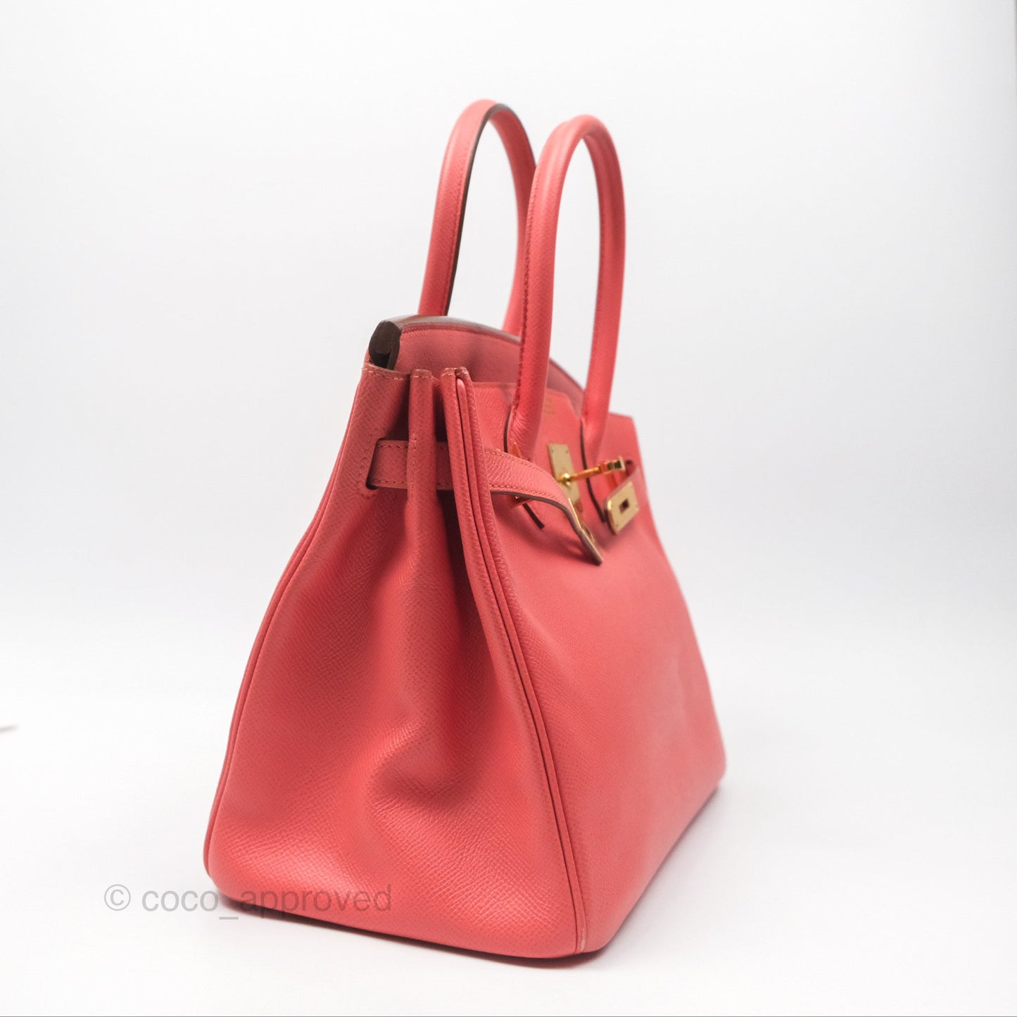 Hermès Birkin 30 Retourne Flamingo I5 Epsom Gold Hardware