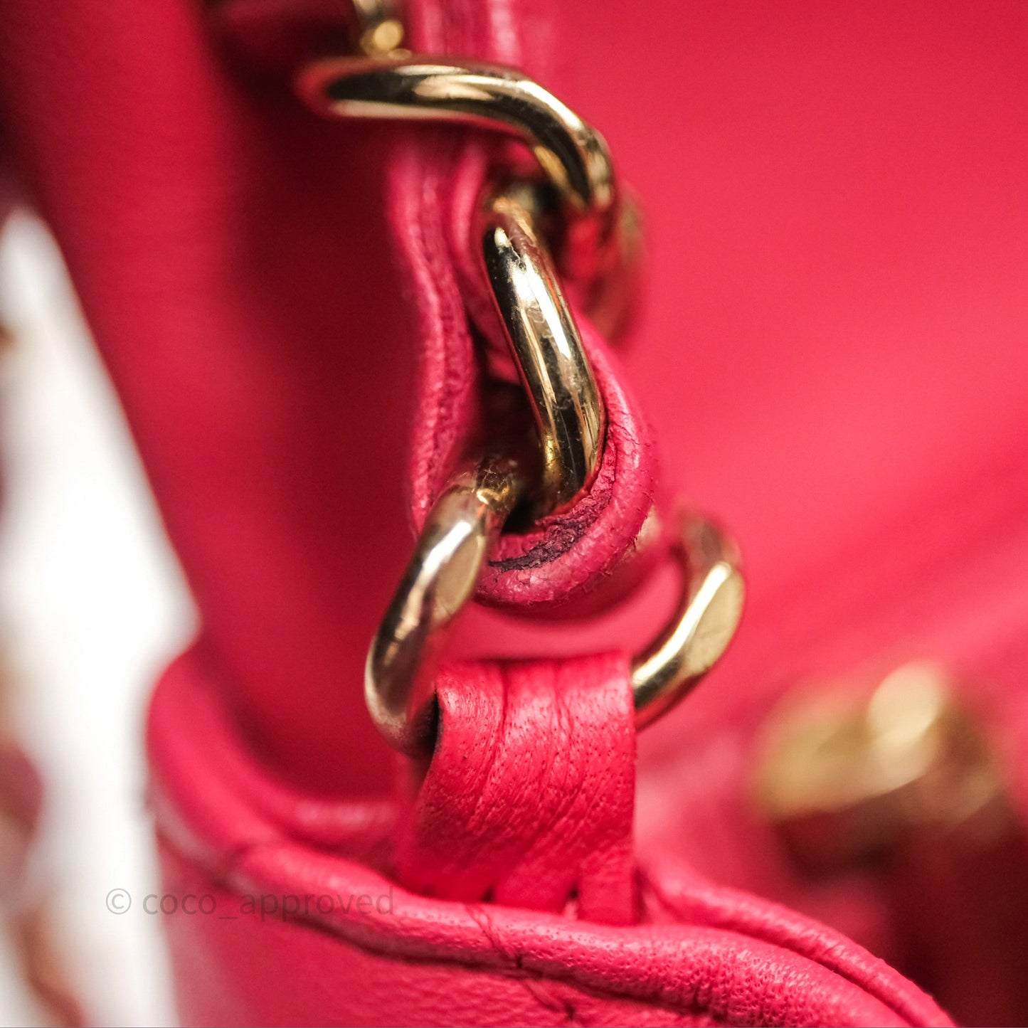 Chanel Mini Square Flap Quilted Dark Pink Lambskin Gold Hardware