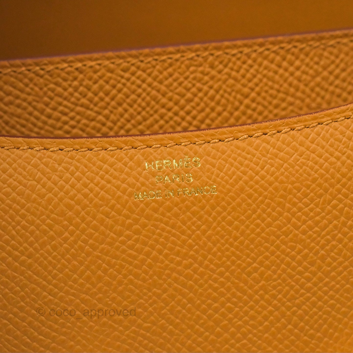 Hermès Constance Mini 18cm Mirror Sesame 2S Epsom Gold Hardware