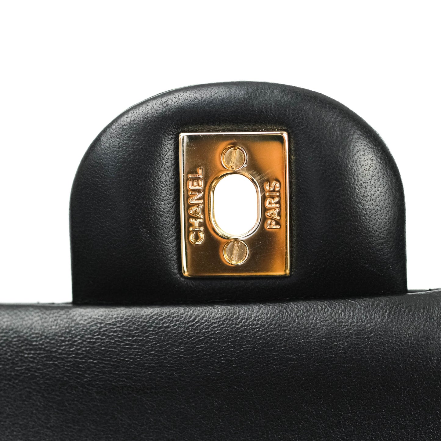 Chanel Classic M/L Black Lambskin Gold Hardware