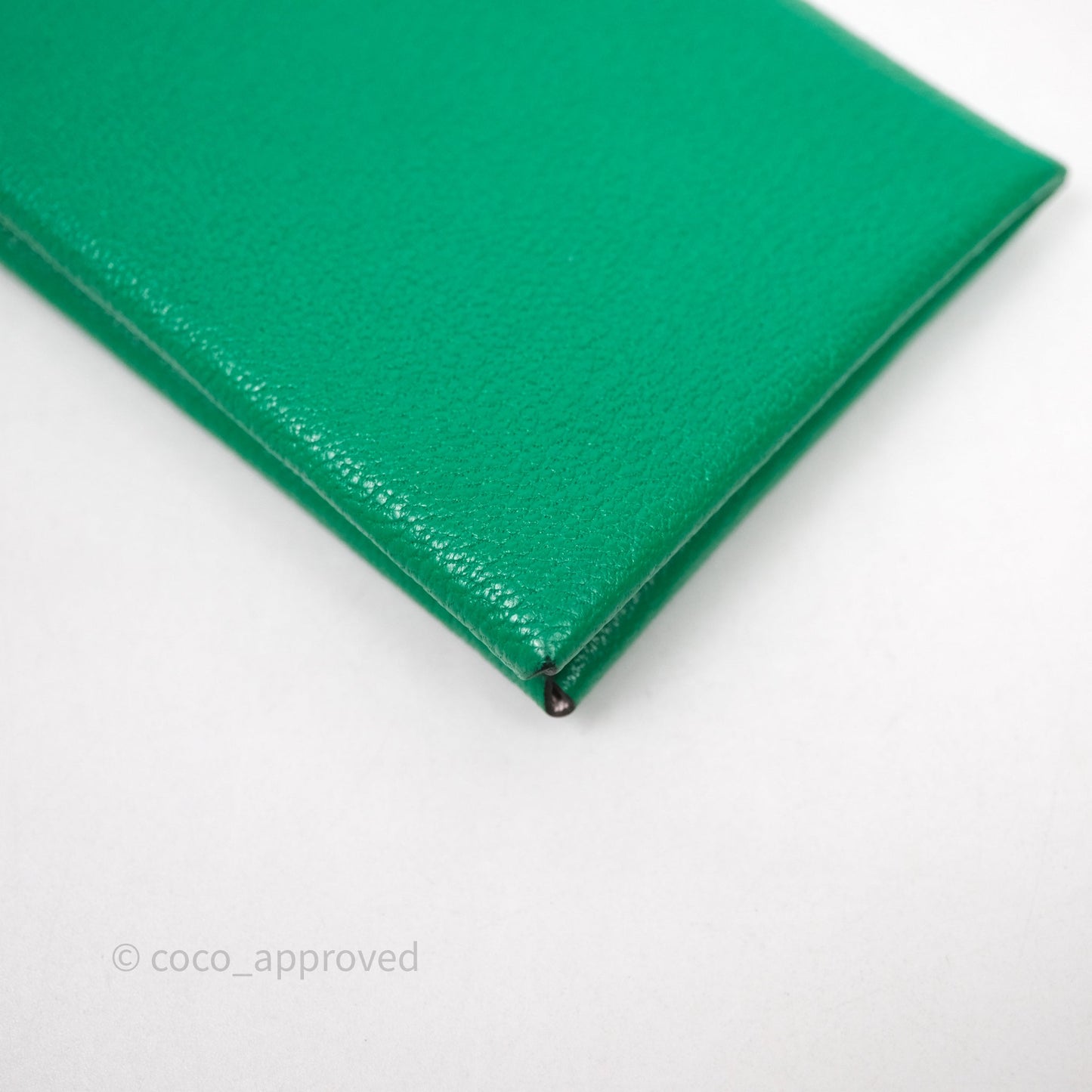 Hermès Calvi Verso Card Holder Vert Mysore