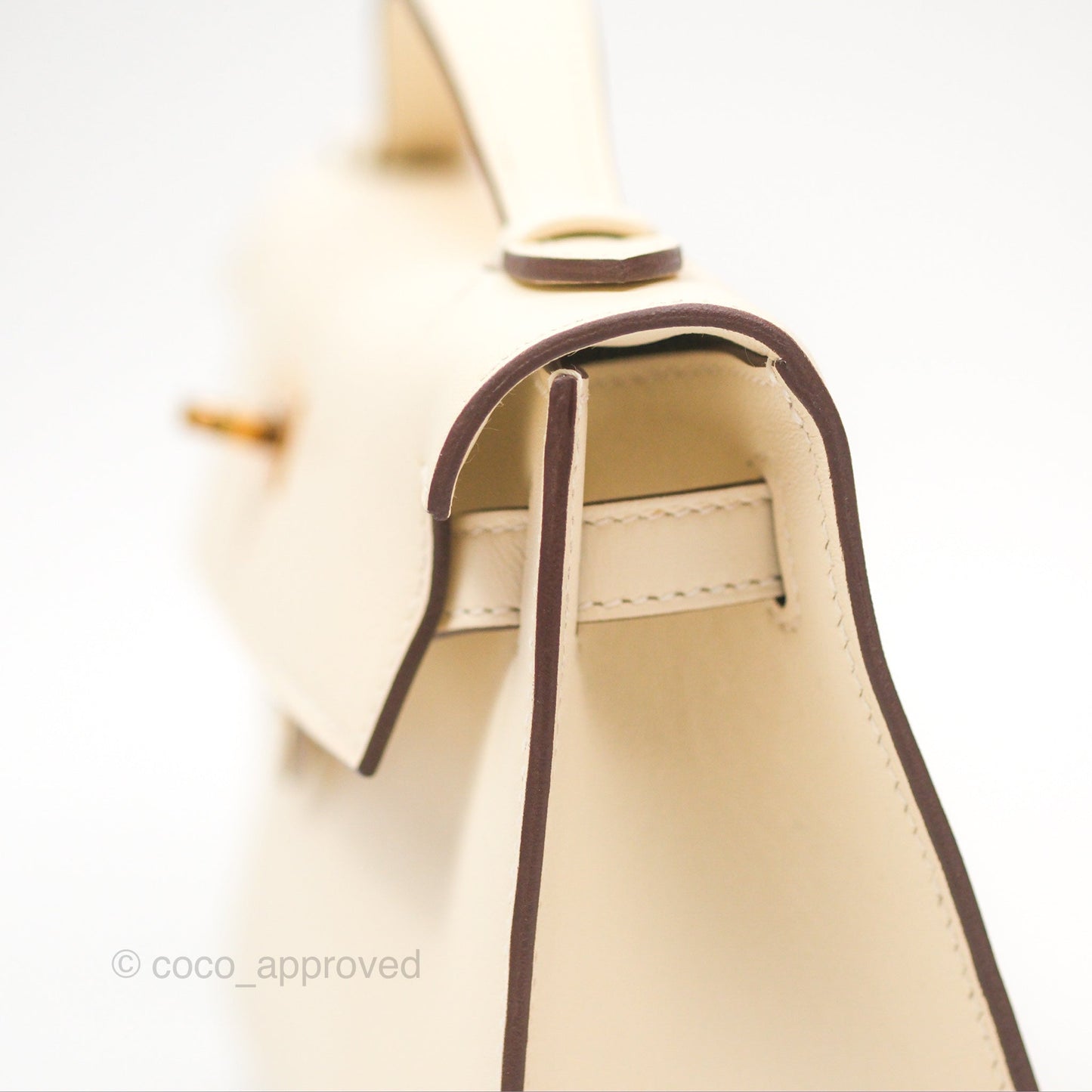 Hermès Kelly Mini Pochette Nata I2 Swift Gold Hardware