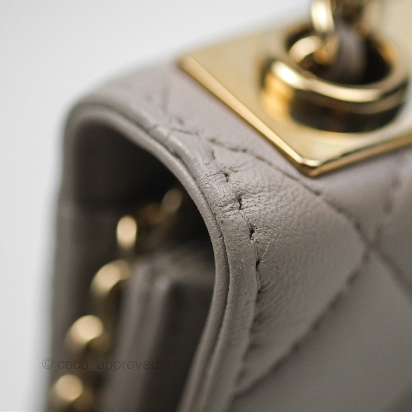 Chanel Trendy CC WOC Quilted Grey Lambskin Gold Hardware