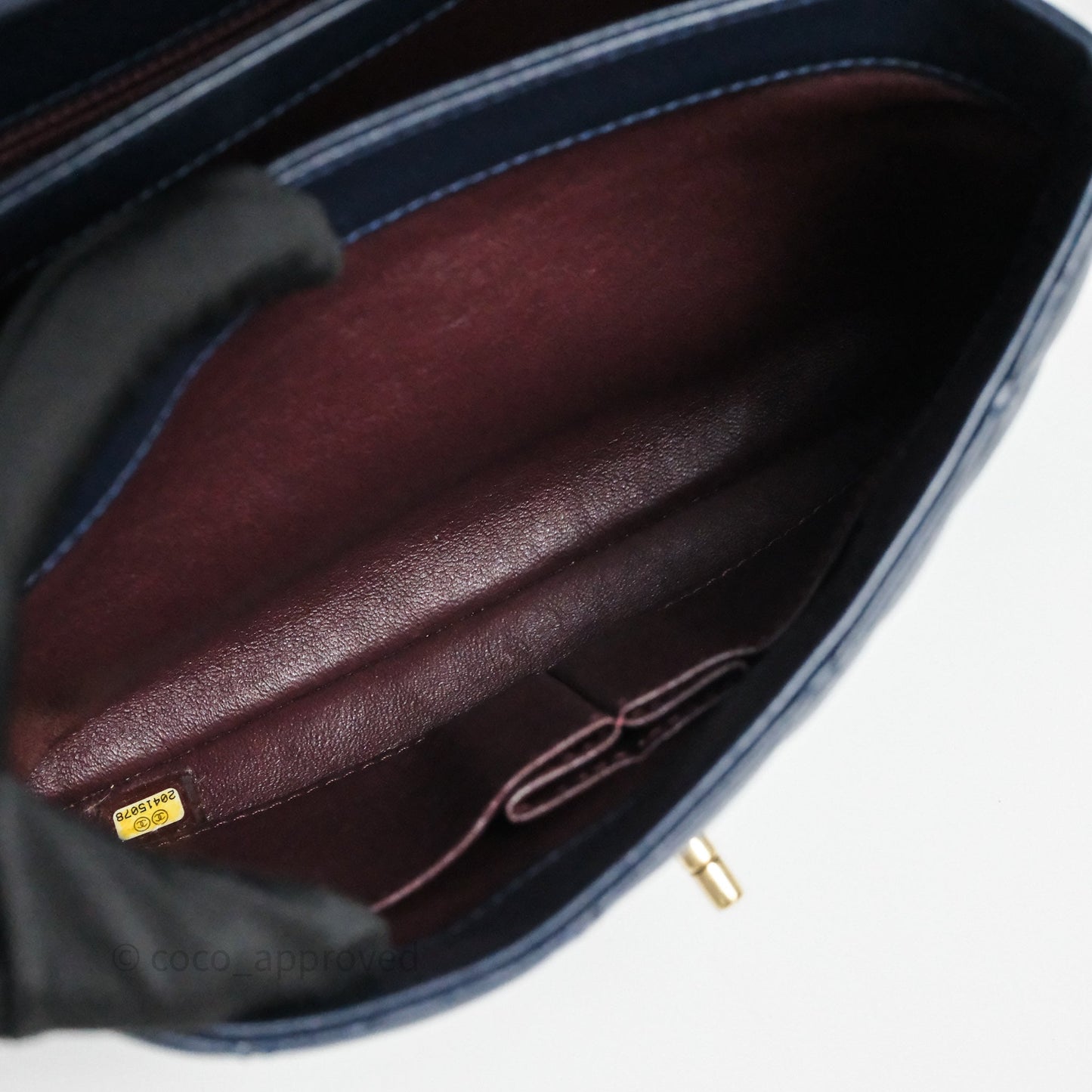 Chanel Small Trendy CC Navy Lambskin Gold Hardware
