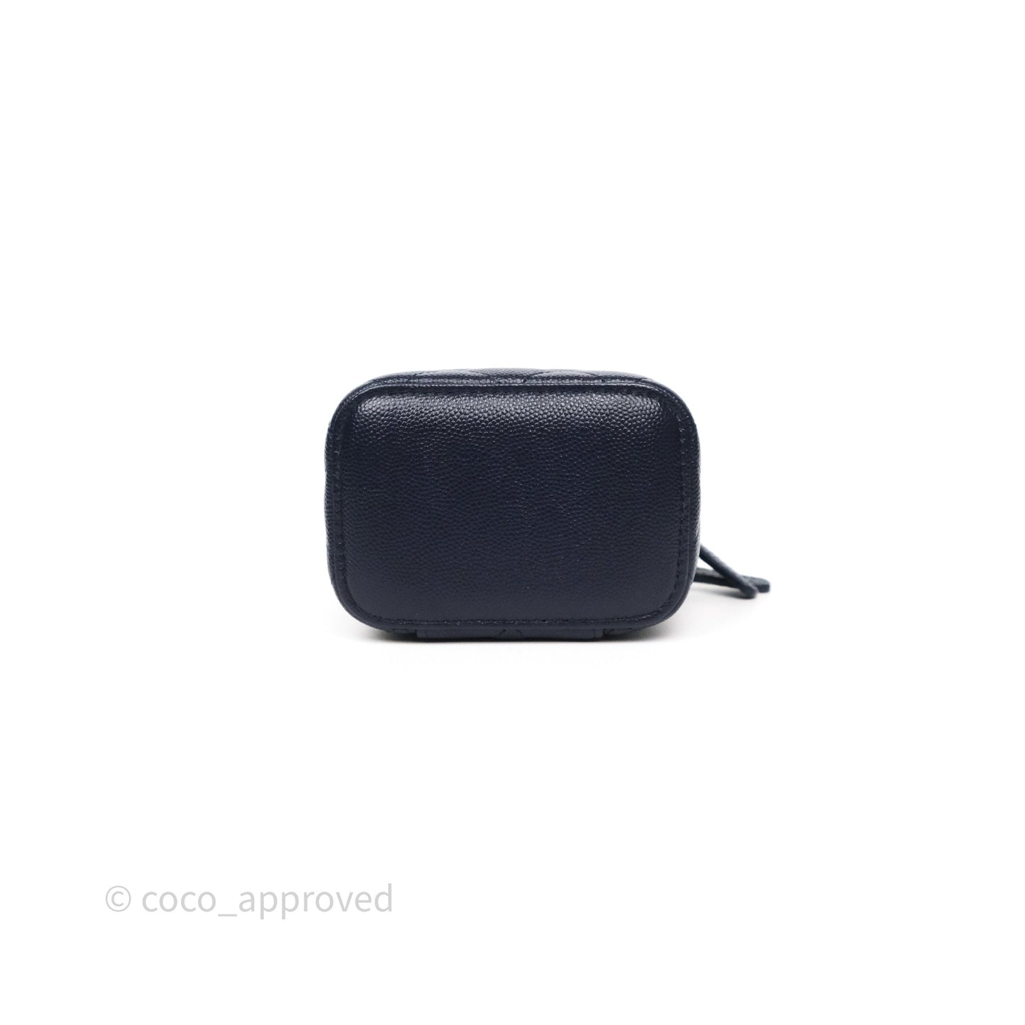 Chanel Mini Vanity With Chain Navy Caviar Gold Hardware