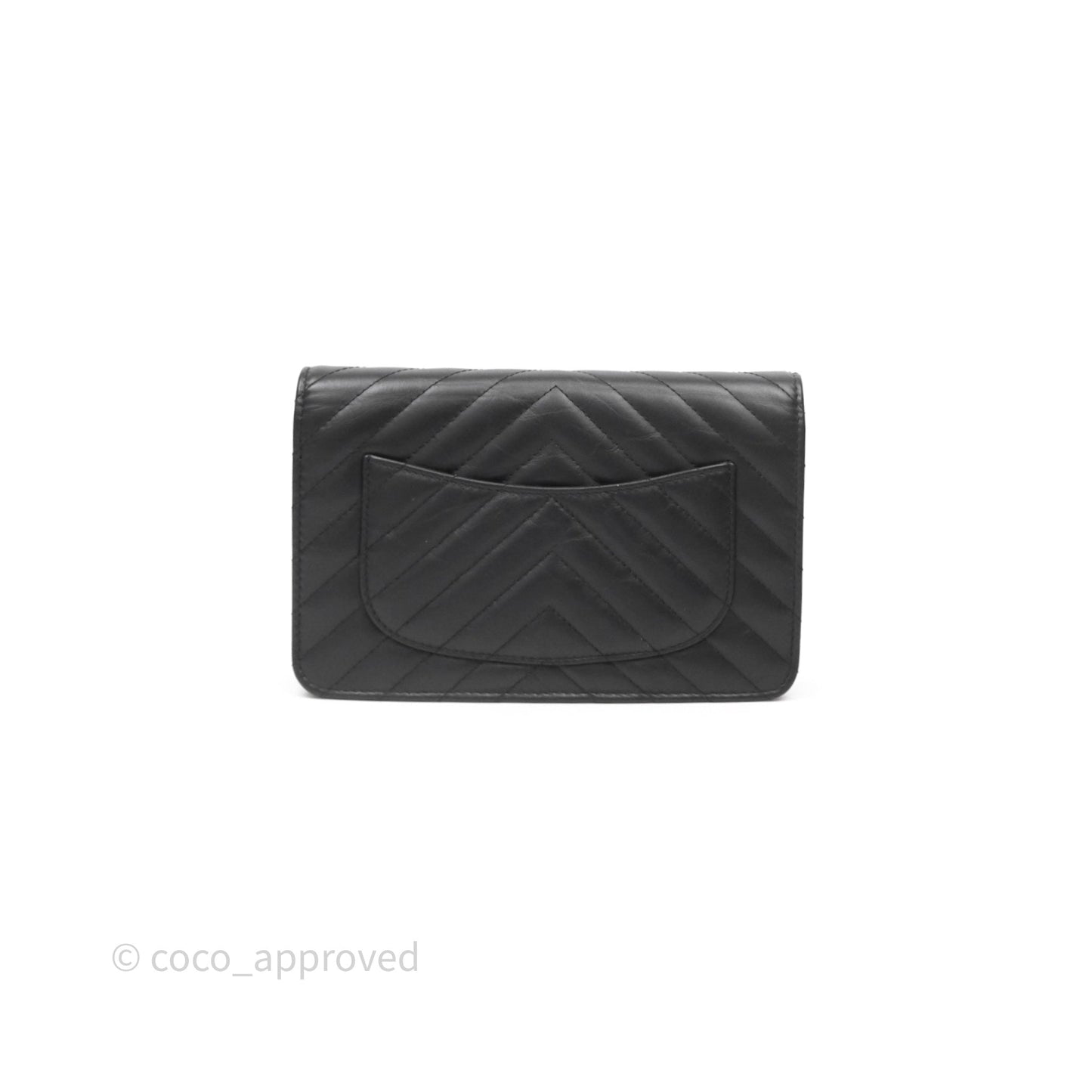Chanel WOC Chevron Reissue So Black Calfskin
