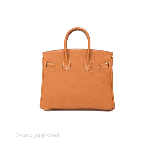 Hermes Birkin 25 Retourne Gold 37 Togo Gold Hardware