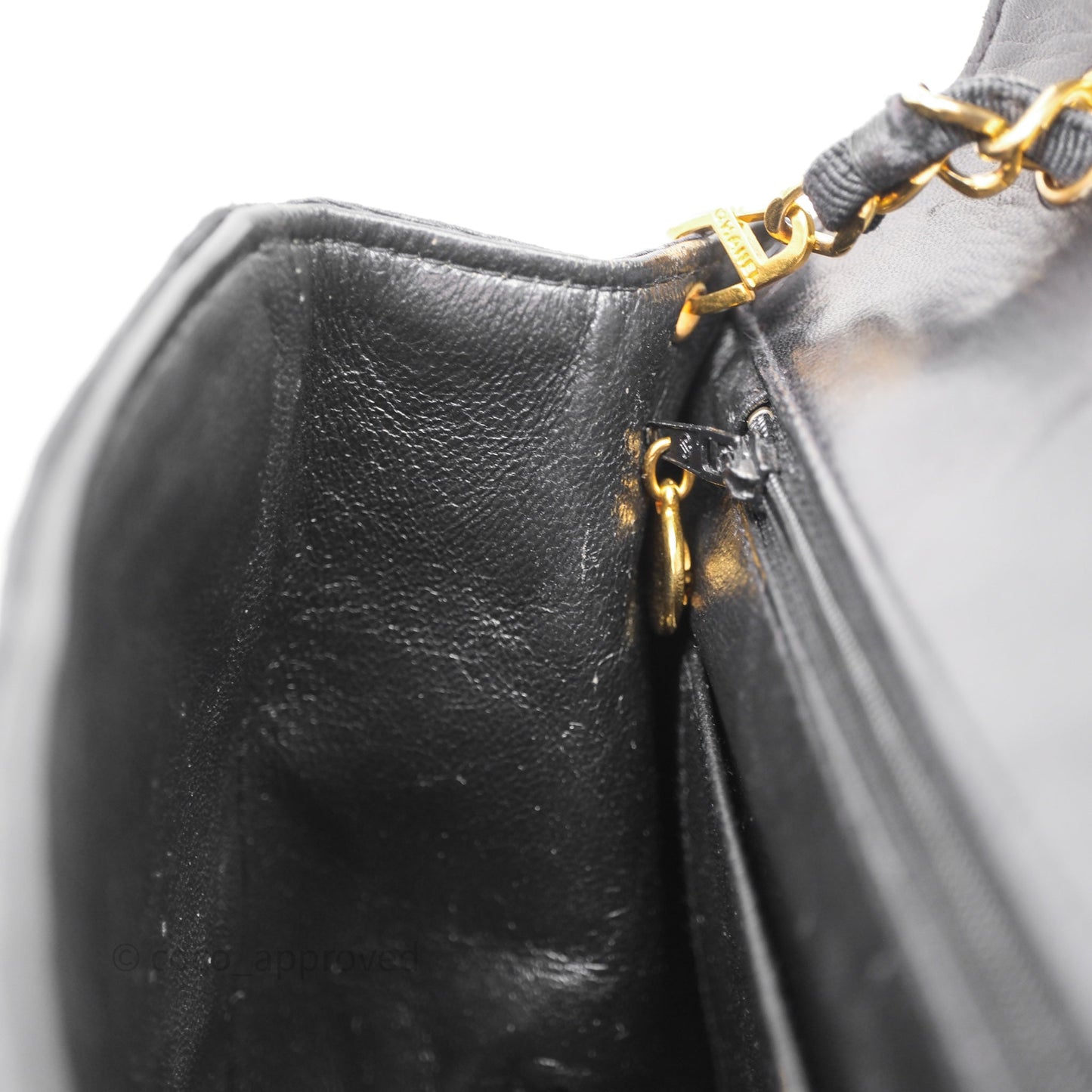 Chanel Vintage Small Flap Bag Black Grosgrain 24K Gold Hardware