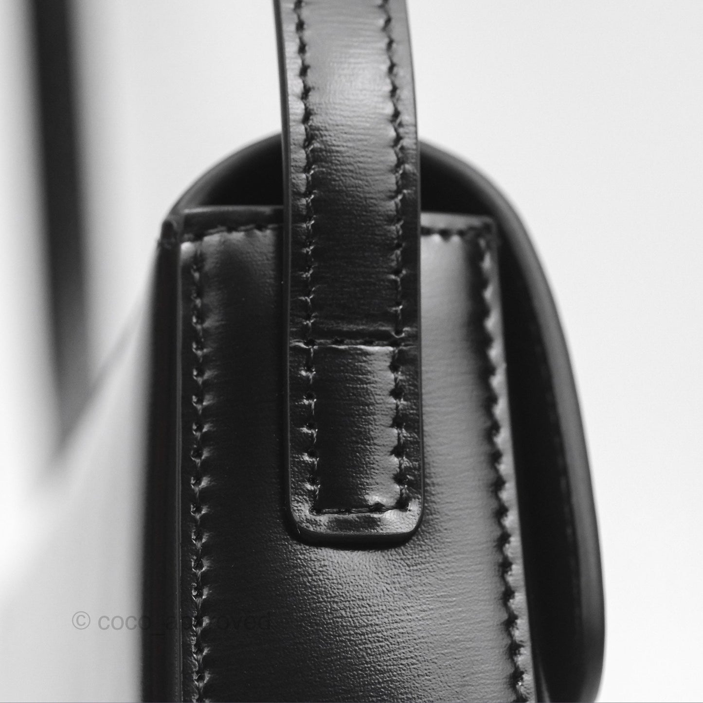 Celine Triomphe Shoulder Bag Black Calfskin