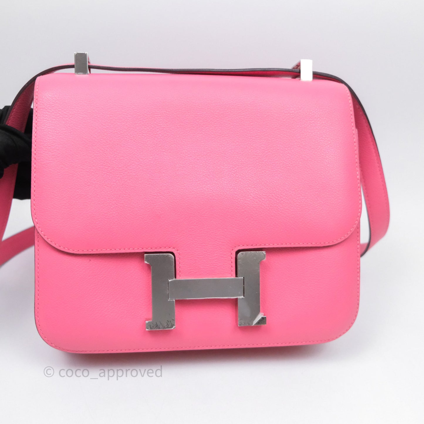 Hermès Constance 24 Rose Azalee 8W Epsom Palladium Hardware
