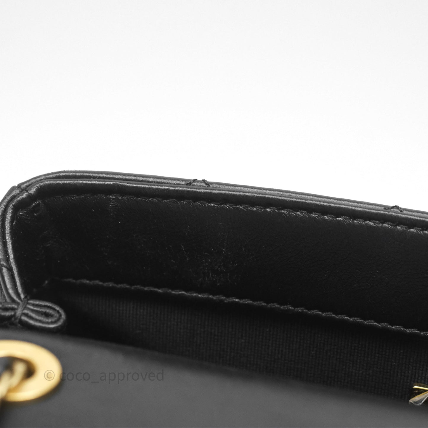 Chanel Flap Bag Black Lambskin Aged Gold Hardware 24P