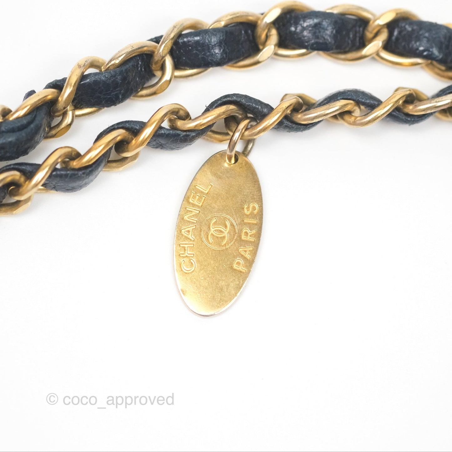 Chanel Small Chevron Surpique Flap Navy Calfskin Aged Gold Hardware