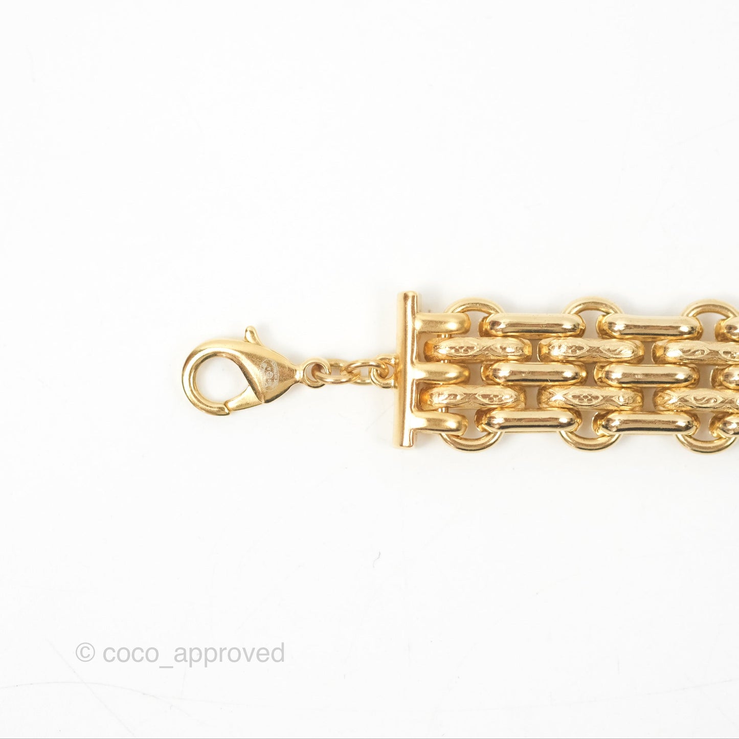 Chanel Crystal Logo Choker Gold Tone 20A