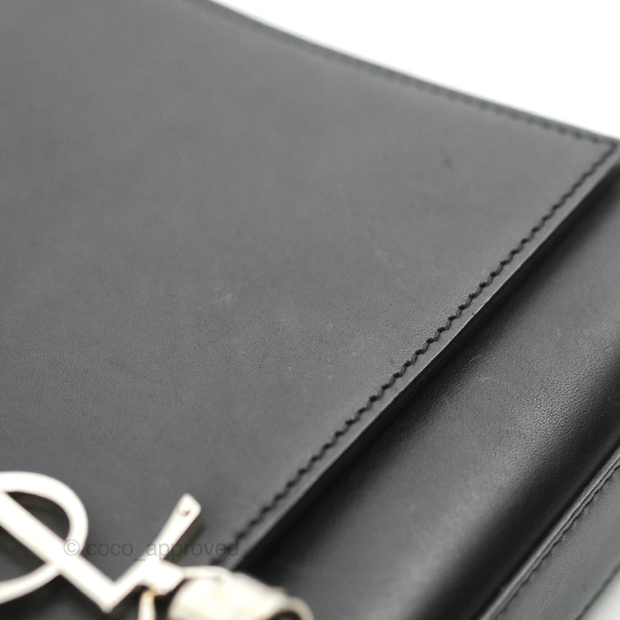 Saint Laurent Medium Kate Tassel Chain Bag Black Smooth Calfskin Silver Hardware