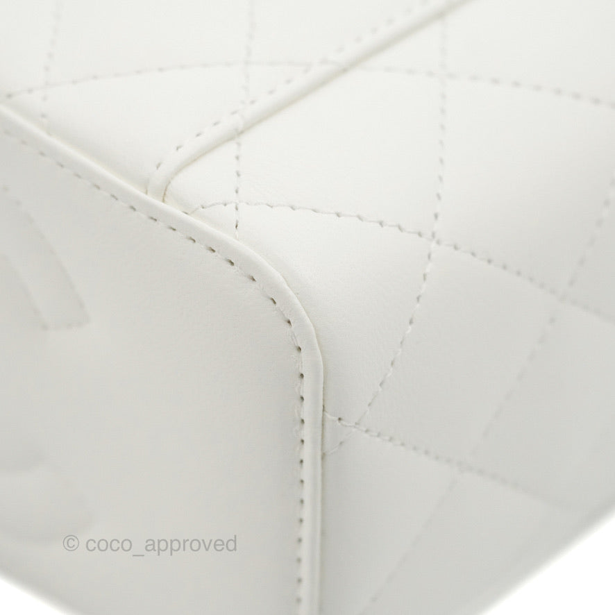 Chanel Ball Crush Vanity with Chain White Lambskin Gold Hardware