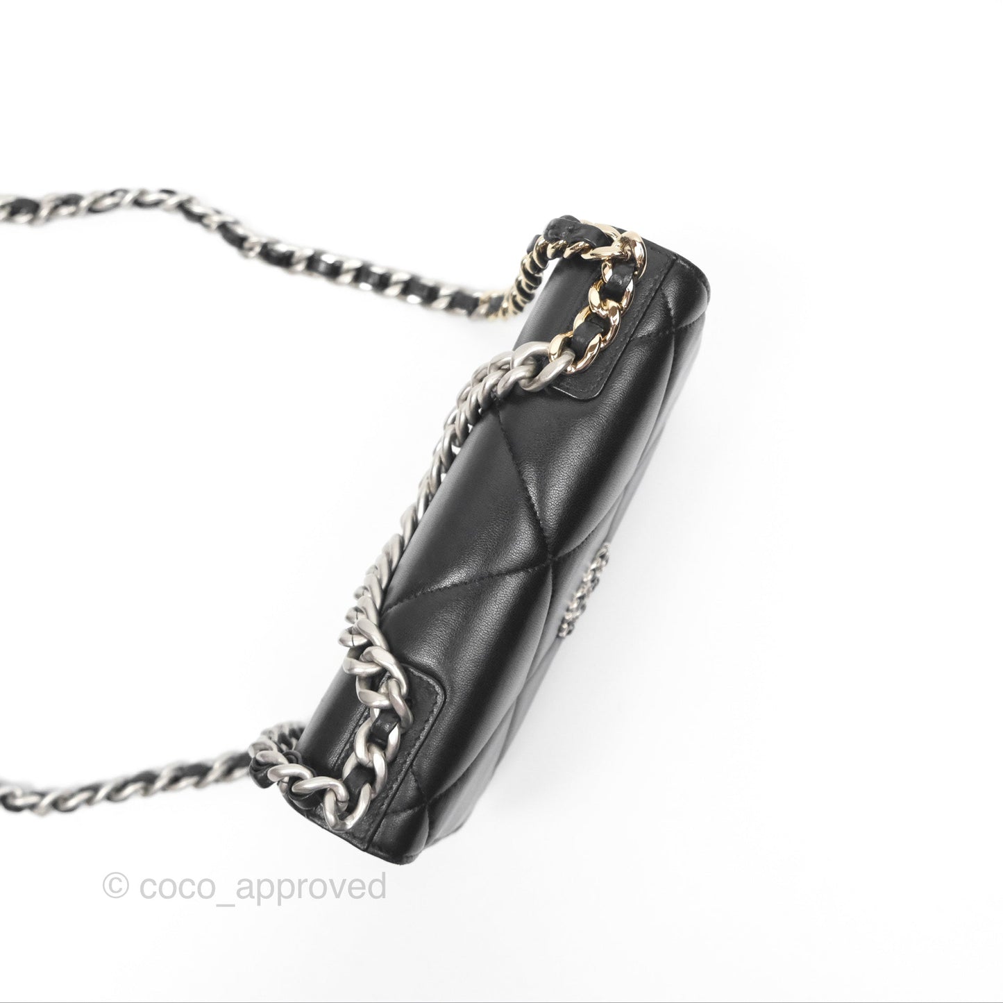 Chanel 19 Wallet on Chain WOC Black Mixed Hardware