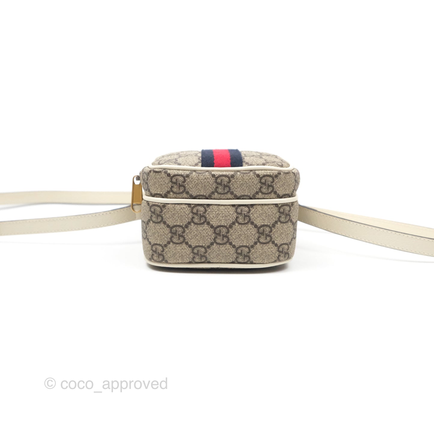 Gucci Ophidia GG Supreme Mini Crossbody Bag White