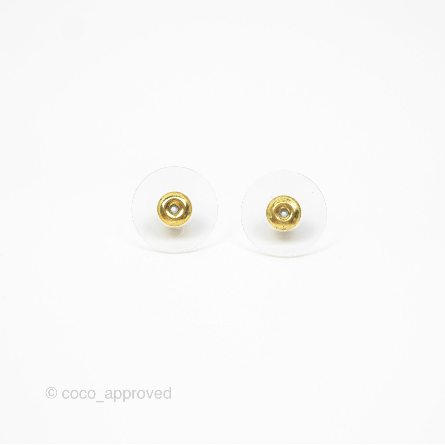 Chanel Logo Crystal Hoop Earrings Gold Hardware 21V