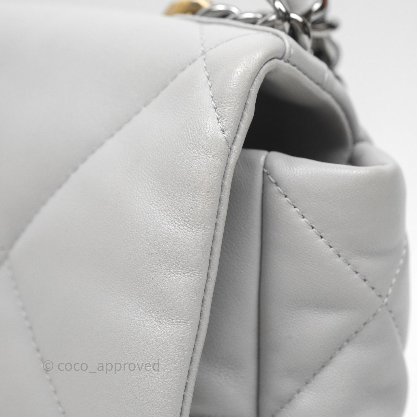 Chanel 19 Small Light Grey Mixed Hardware