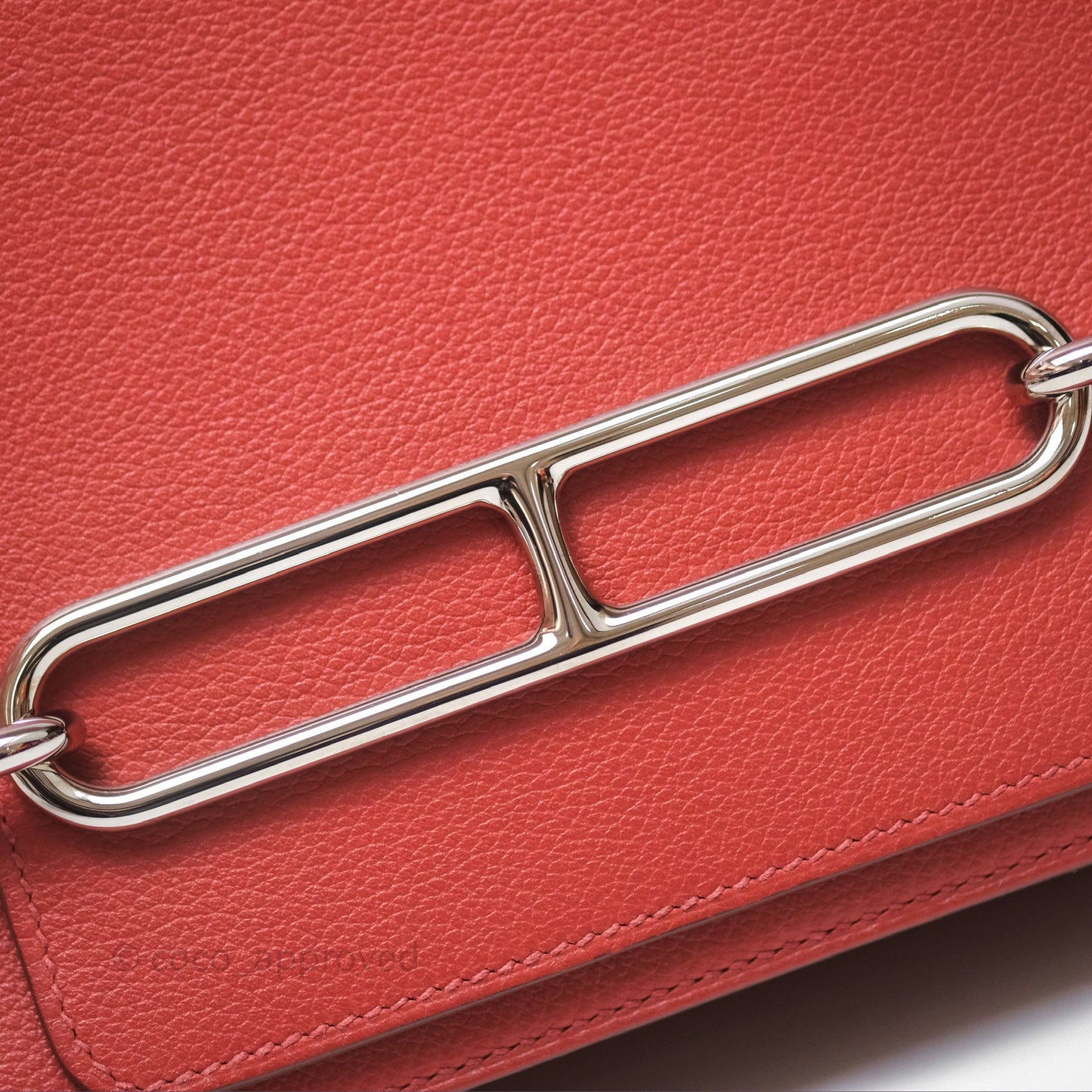 Hermès Roulis Mini Brique 36 / Caramel 28 Evercolor Palladium Hardware