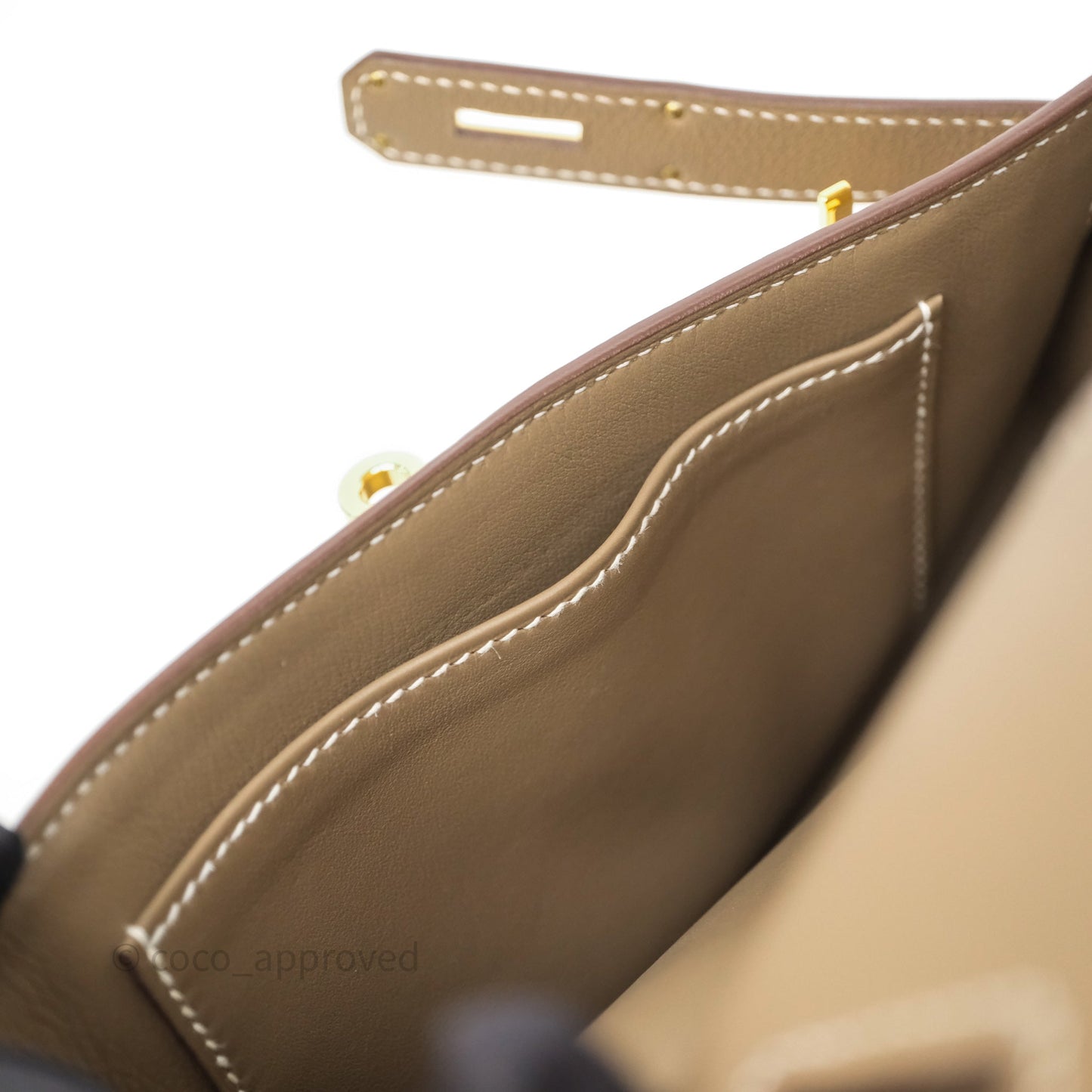 Hermès Mini Jypsiere Etoupe 18 Evercolor Gold Hardware