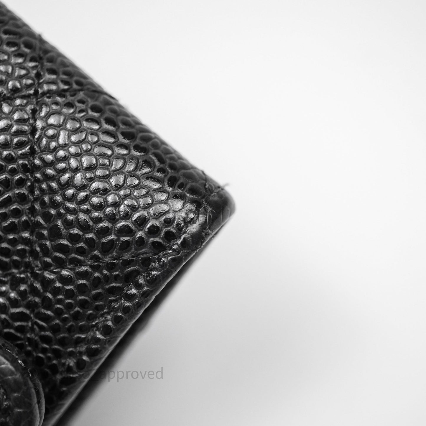 Chanel Classic Flap Black Caviar Card Holder Silver Hardware