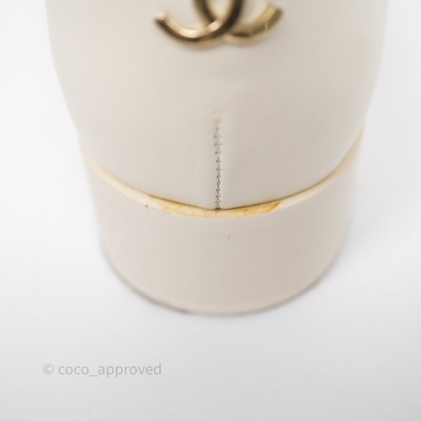 Chanel Chain White Calfskin Loafers Size 36