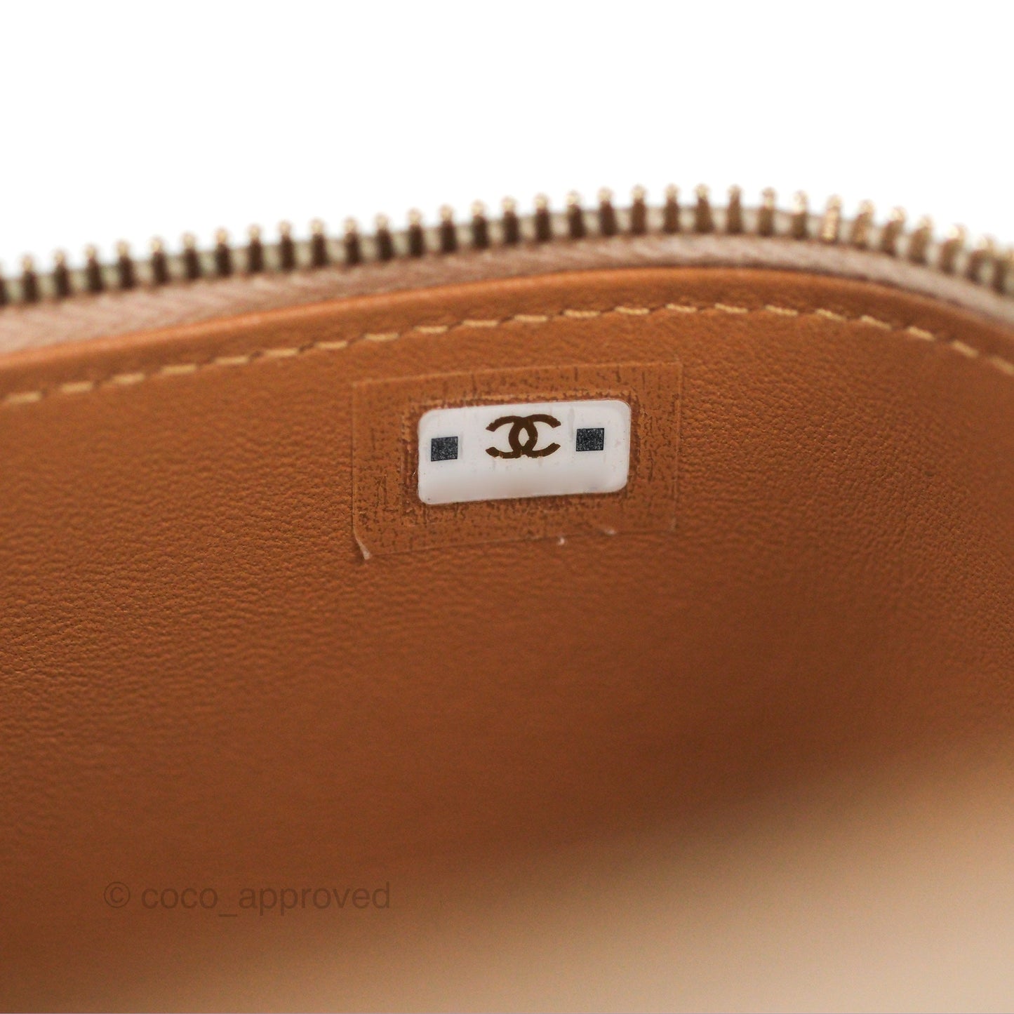 Chanel Vanity Rectangular Top Handle Ecru/Beige Lambskin Gold Hardware 23P
