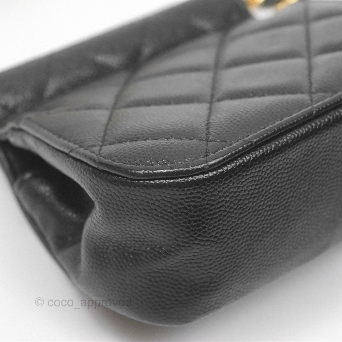 Chanel Clutch with Chain Black Caviar Gold Hardware 22K