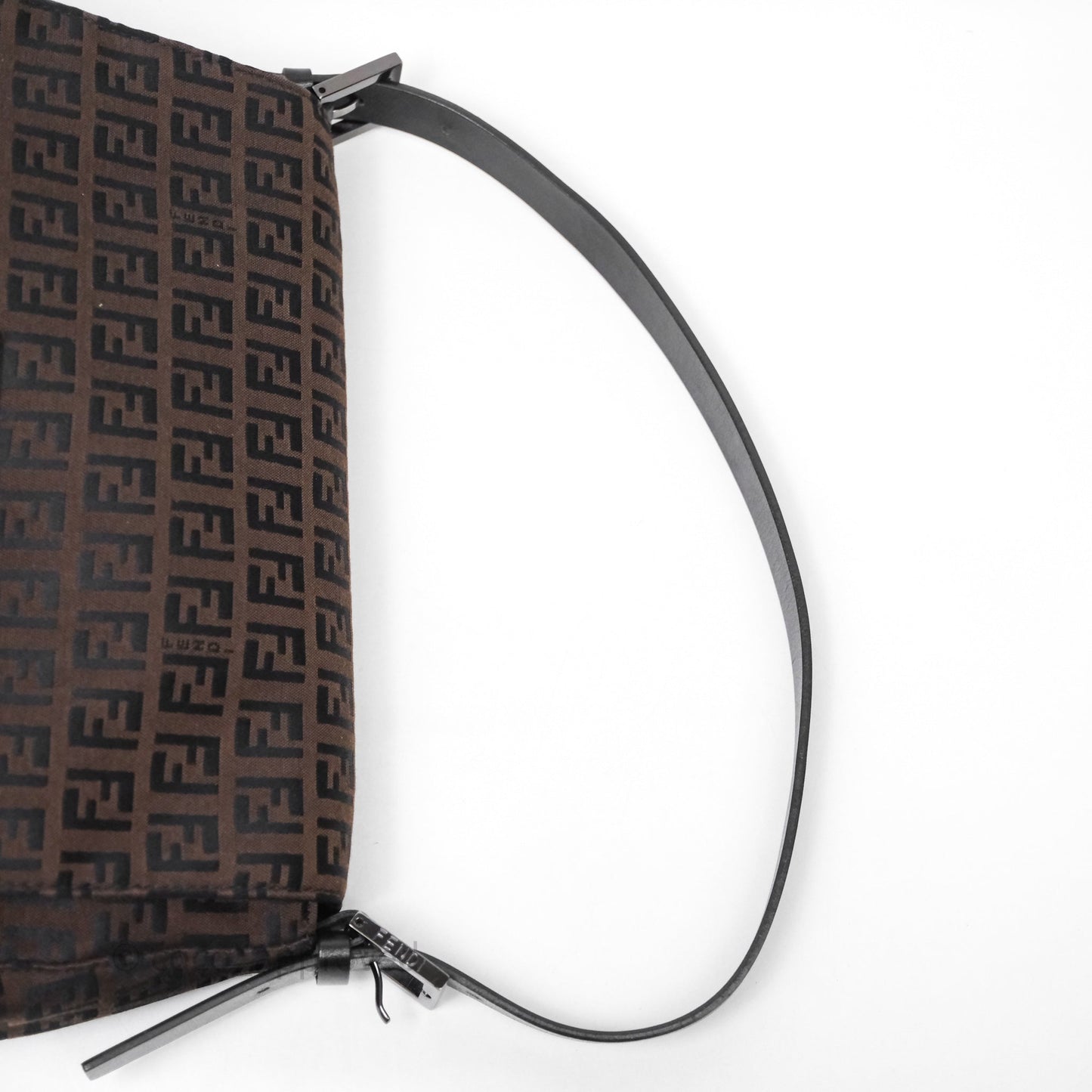 Fendi Vintage Mamma Baguette Bag Zucchino Dark Brown/ Black