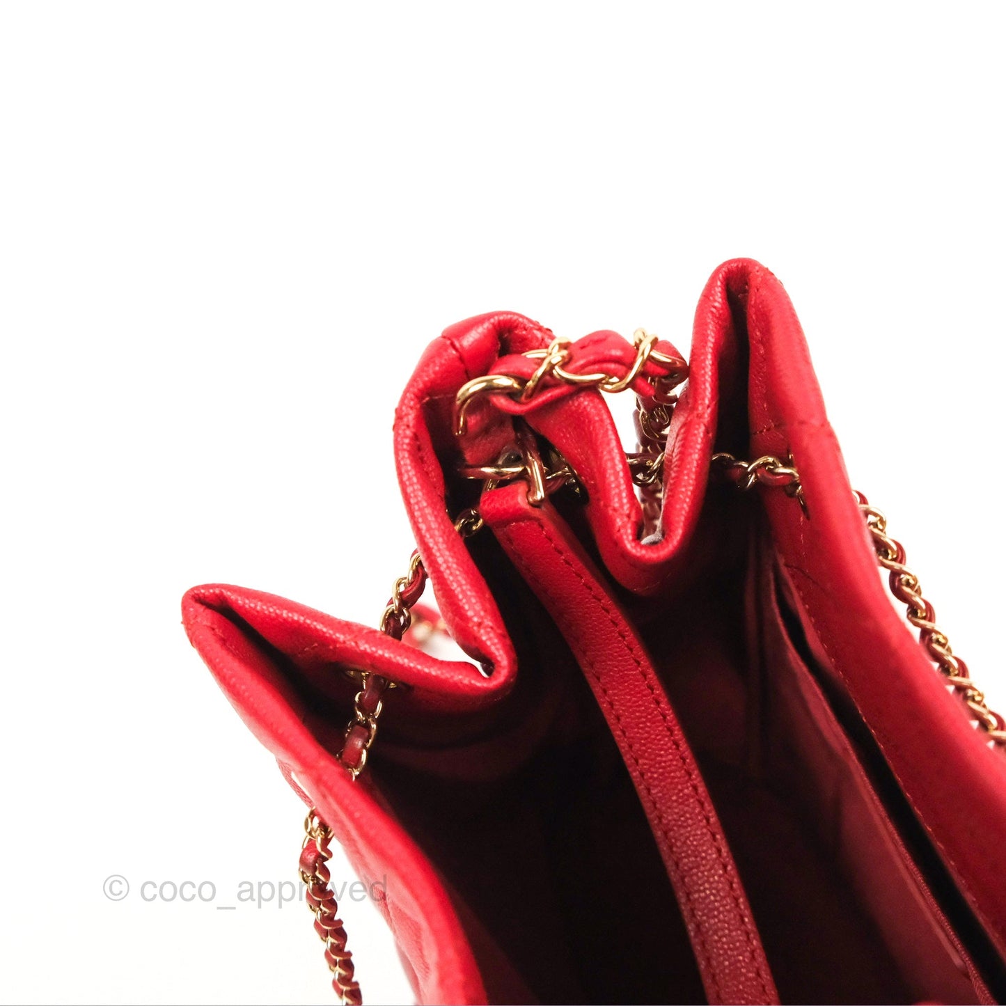 Chanel Medium Quilted Rolled Up Bucket Drawstring Bag Red Caviar Gold Hardware