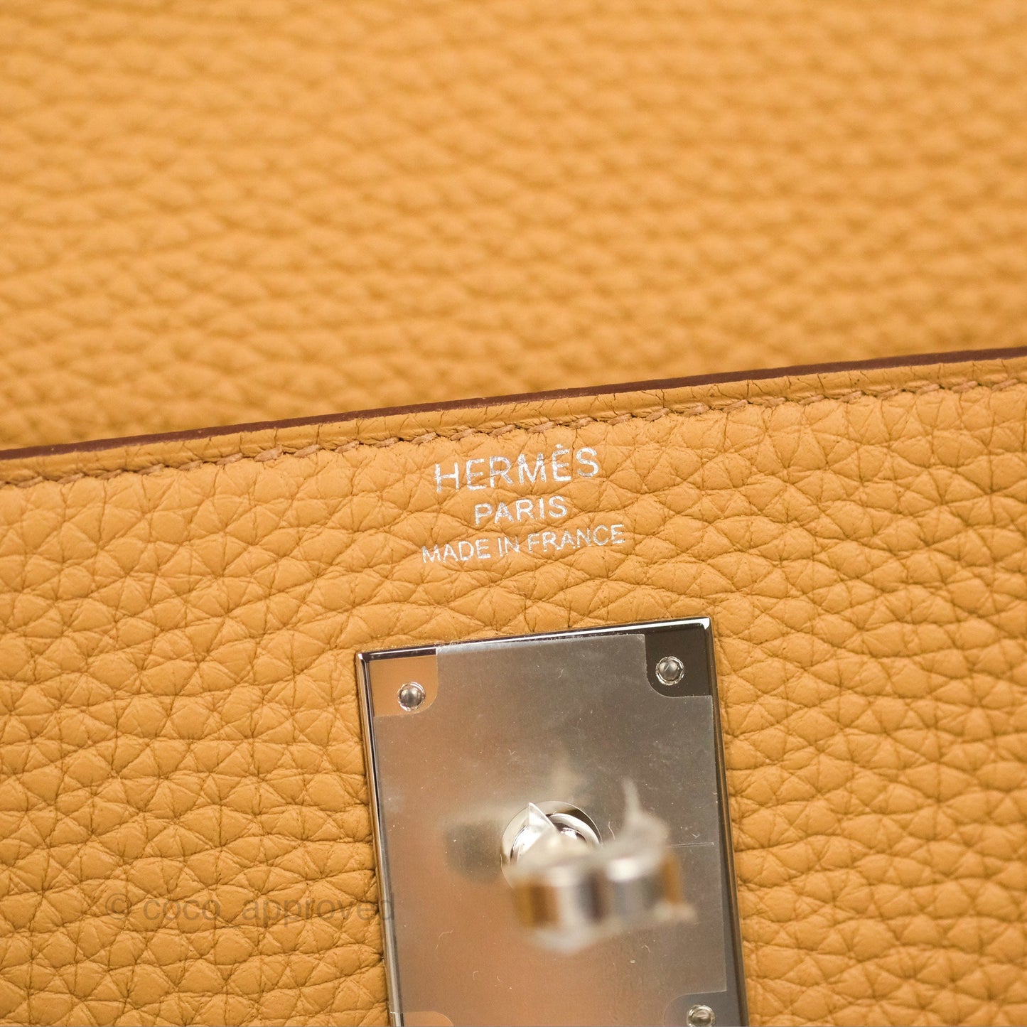 Hermès Kelly 28 Biscuit 48 Clemence Palladium Hardware