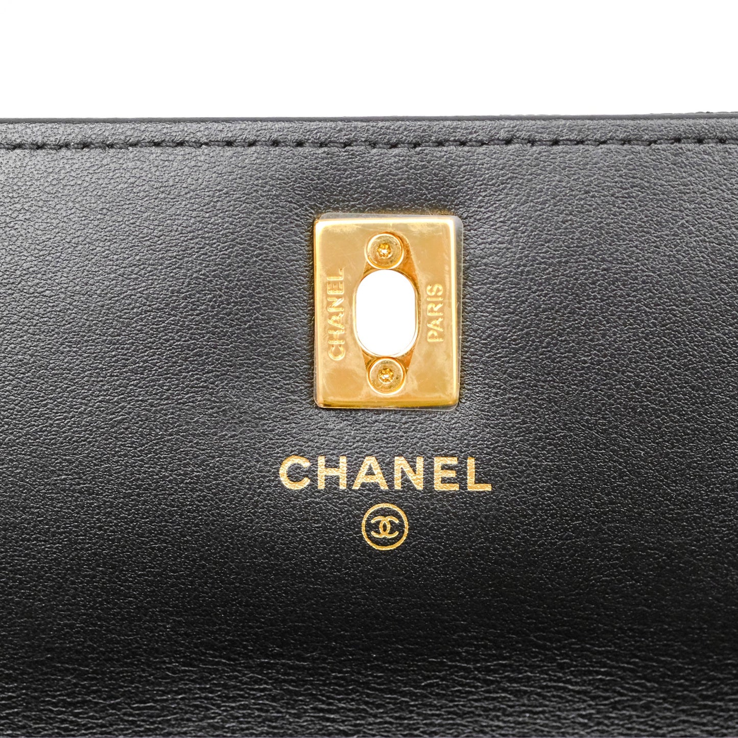 Chanel WOC Bag Charm Black Caviar Gold Hardware