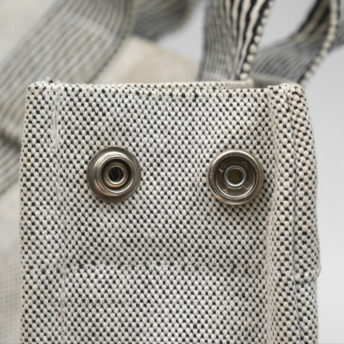 Hermès Herline Tote Bag Grey Canvas Palladium Hardware